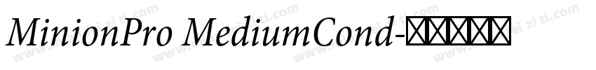 MinionPro MediumCond字体转换